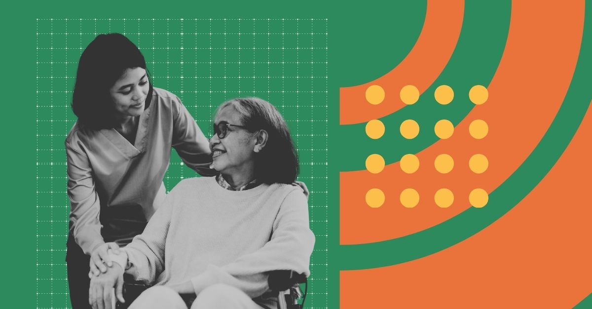 A caregiver gently comforting a woman in a wheelchair, representing compassionate home health care covered through workers' compensation with City Choice Home Health Care of Florida.